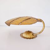 Leaf wall lamp in gold metal 1970