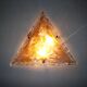 Large triangular glass wall & ceiling lamp, 1960’s