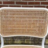 Suite de 4 chaises modèle Cesca b32 en blanc par Marcel Breuer 1987
