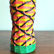 Decorative bottle covered with scoubidou 60 years
