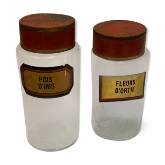 Pots en verre pharmacie