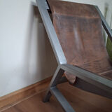 Brown leather armchair, J-Line