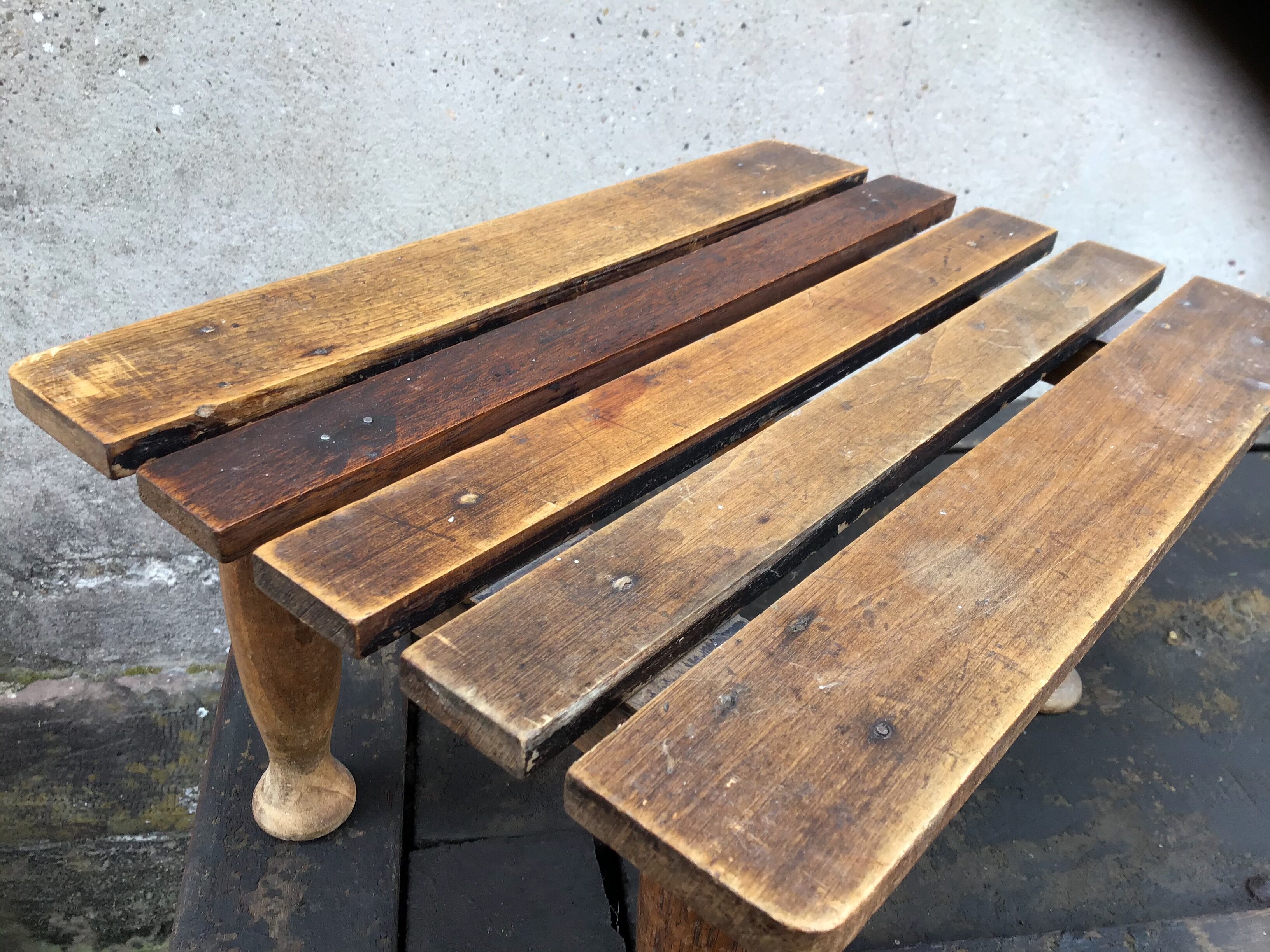 Vintage rustic feet rests