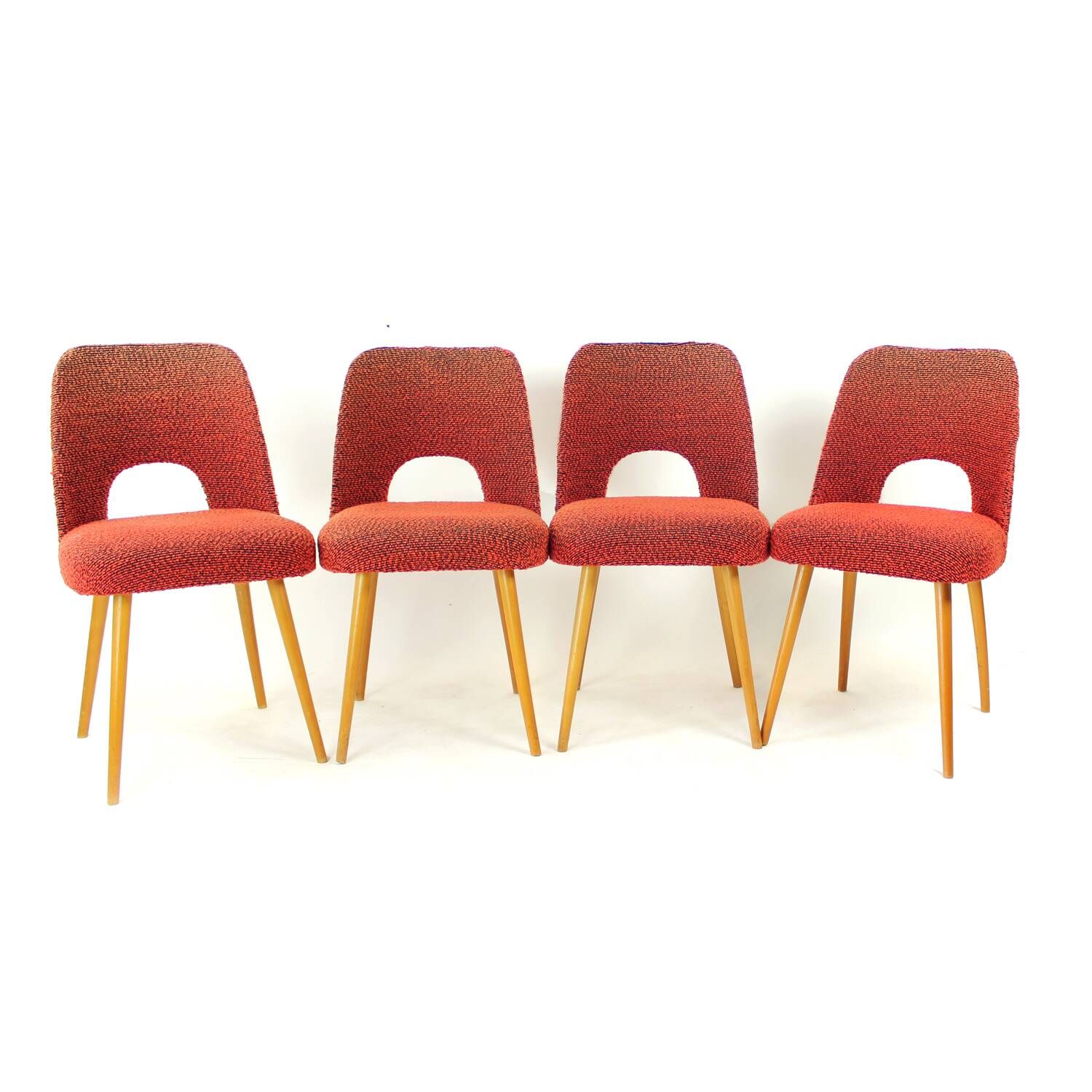 Vintage Dining Chairs By Oswald Heardtl For Ton, Czechoslovakia 1960s, Set