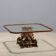 Table basse ancienne en verre et bois, Italie, XXe siècle