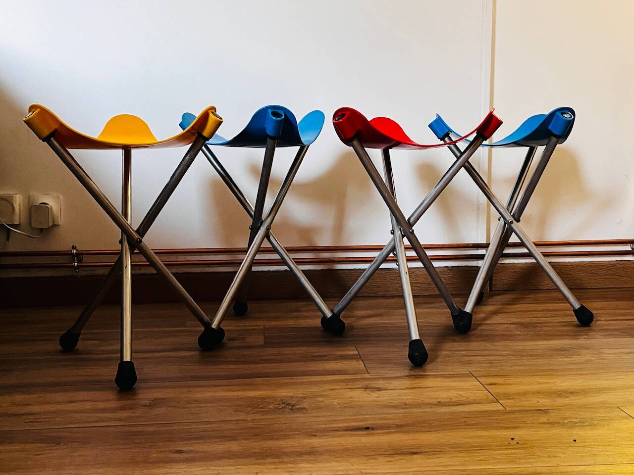 Set of 4 LALLEMAND stools