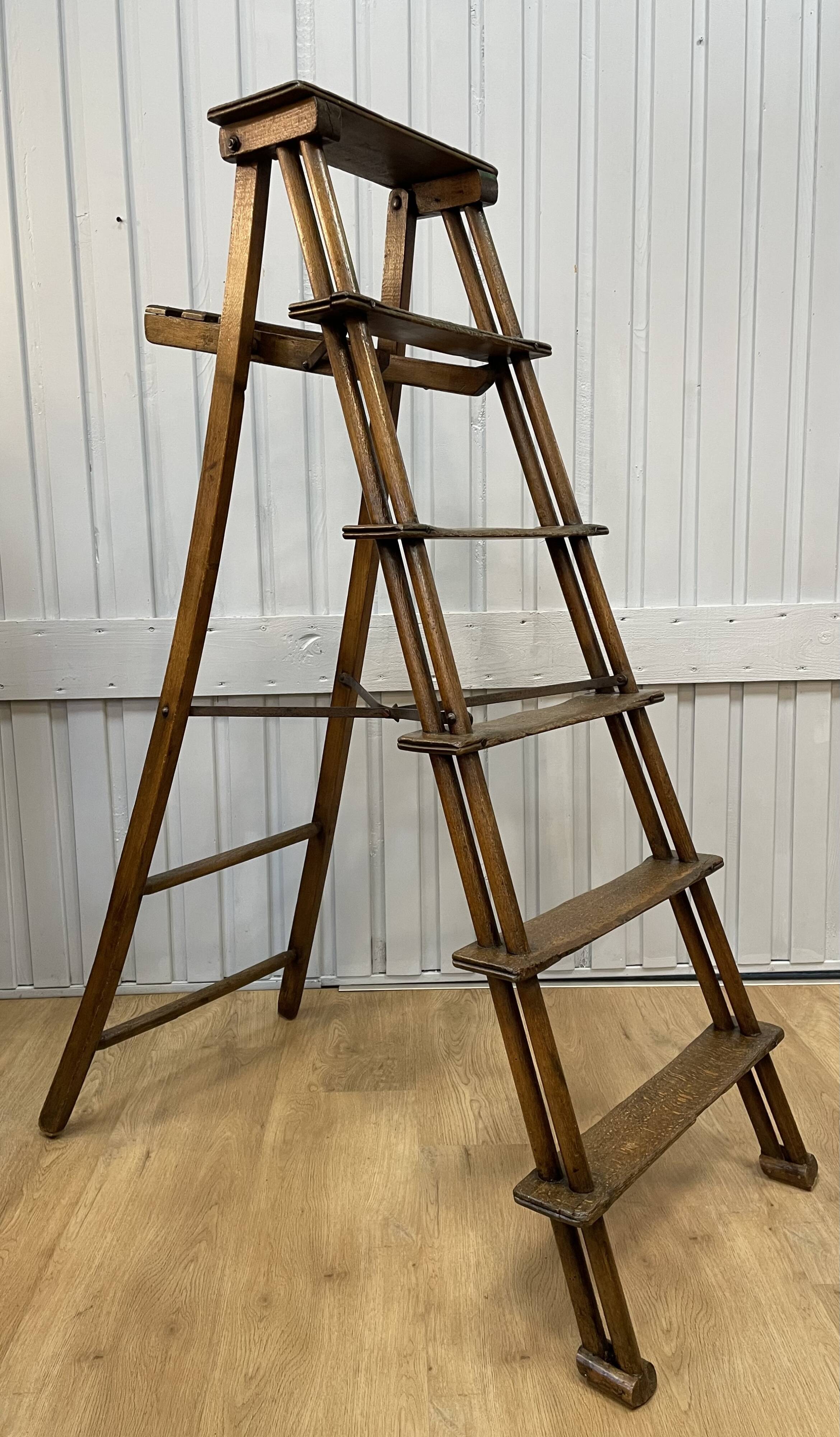 19th century library stepladder