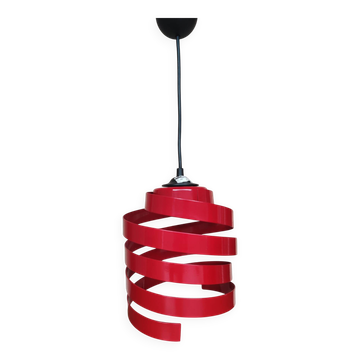 Suspension rouge spirale rouge