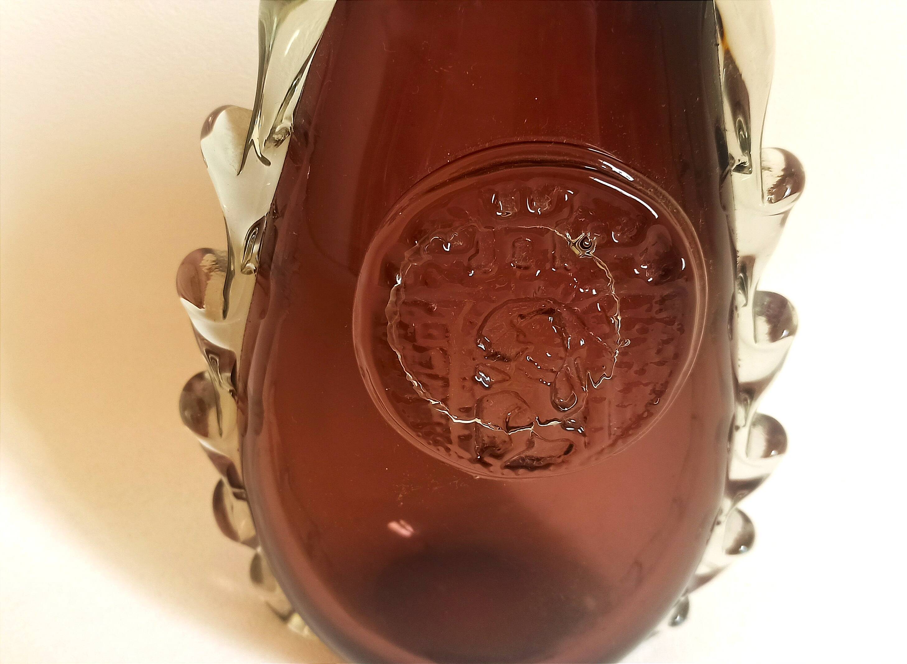 Murano crystal vase height 18.3 cm