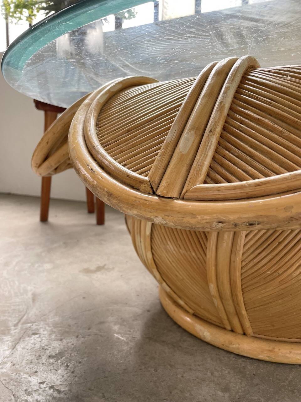 Vivai del sud “flower” rattan coffee table