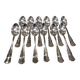 12 silver-plated metal teaspoons, Ercuis Valencay silversmith, 14.3cm