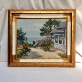 Oil painting on canvas signed Normandie