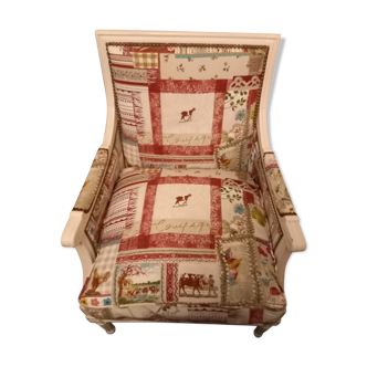 Louis XVI-style shepherdess chair solid oak feathers