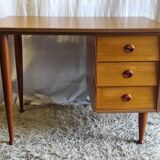 Scandinavian style desk in blond teak – 60s/70s