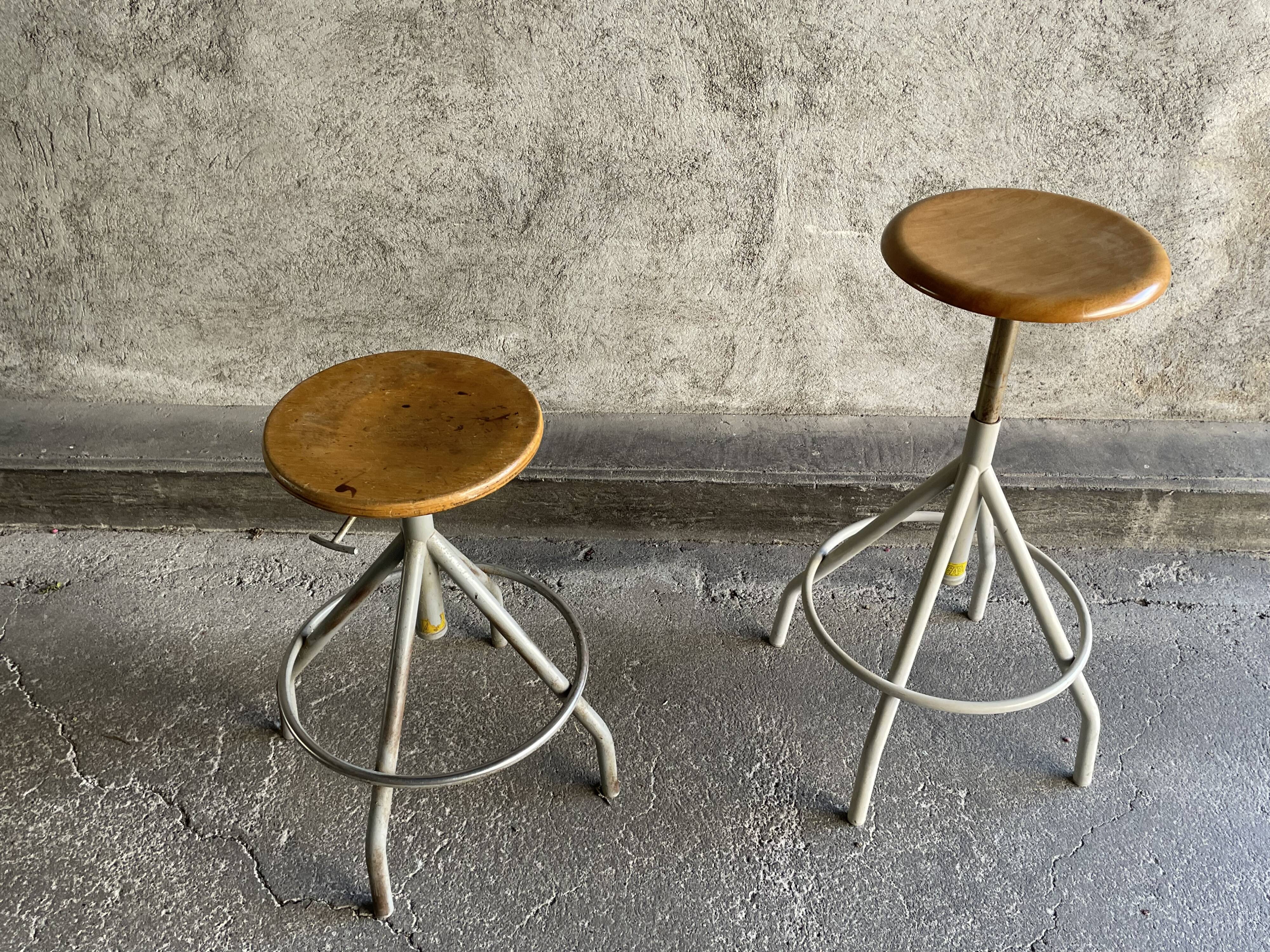Pair of BAO workshop stools, 1950s
