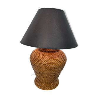 Vintage braided rattan lamp 60