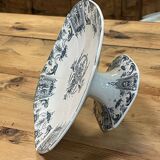 Gien earthenware fruit bowl with Mascaron decoration - early 20th century