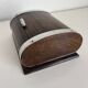 Vintage 1960 cigarette holder, wooden and gold metal dispenser - 16 x 13 cm