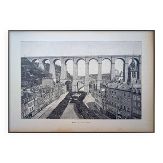 Printed in 1890, the Morlaix Viaduct, Finistère.