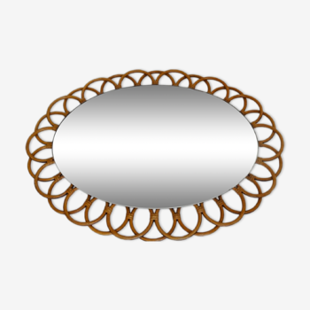 Large rattan mirror Elisa 73x56 cm