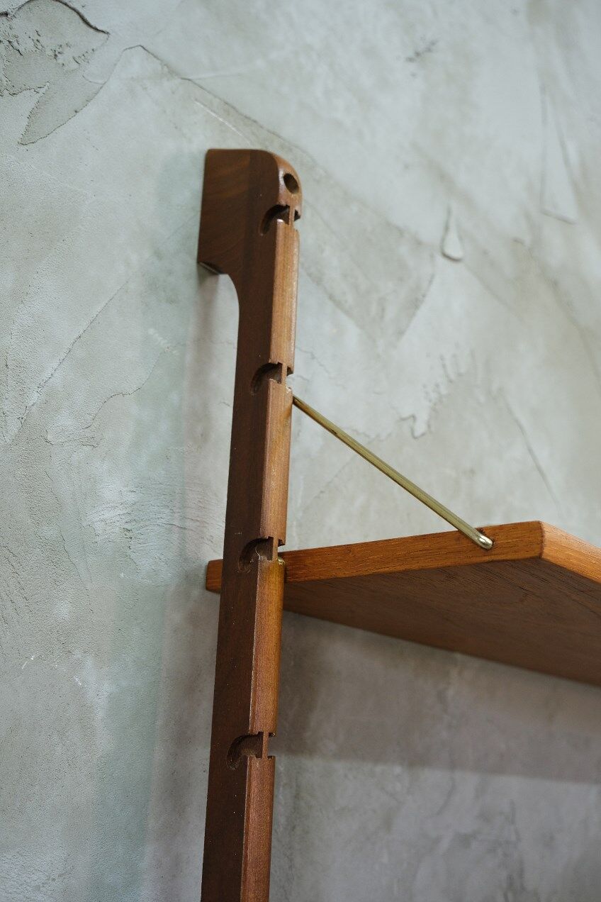 Mid-century modular teak wall unit by john texmon for blindheim mobelfabrik, norway, 1960s
