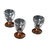3 small vintage shot glasses
