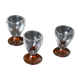 3 petits verres à liqueur vintage