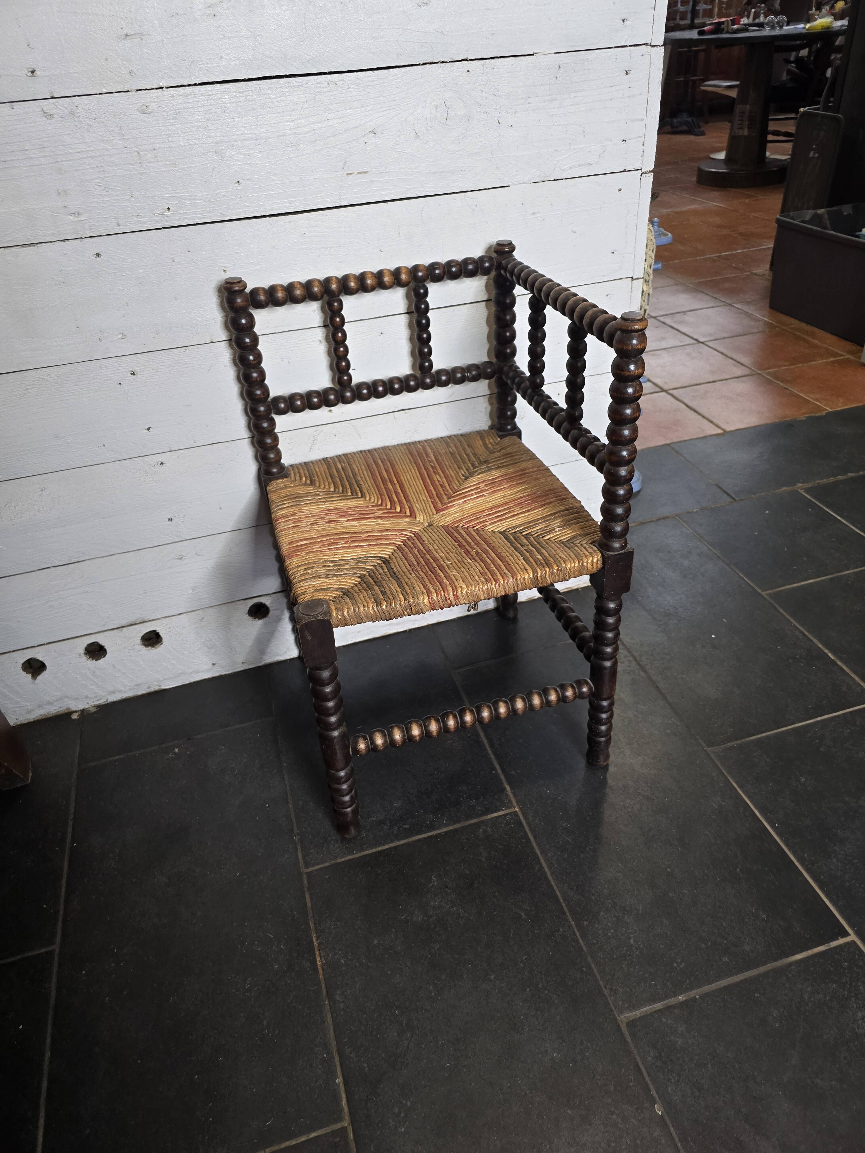 Fireplace corner armchair