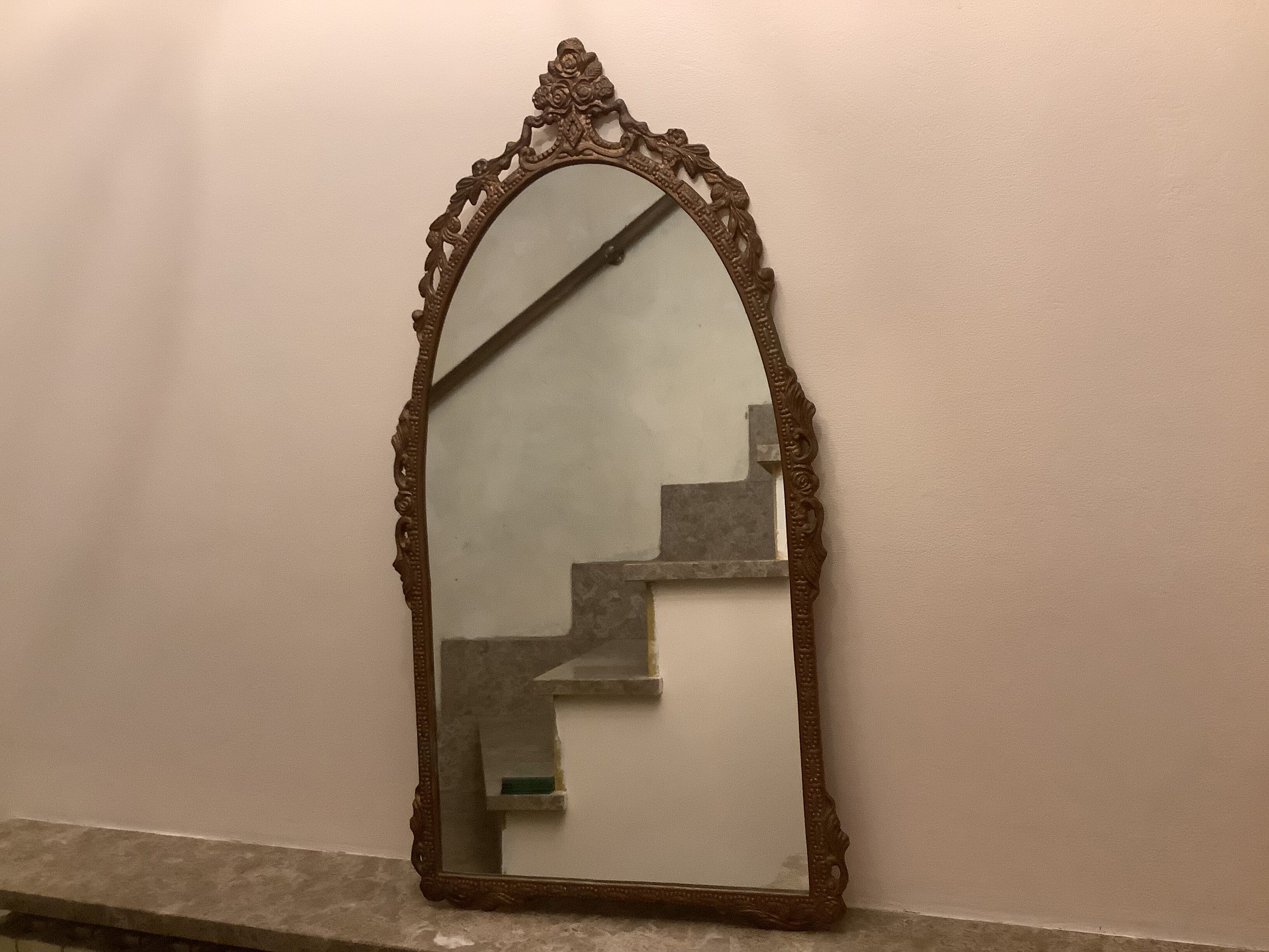 Old metal mirror 68x36cm