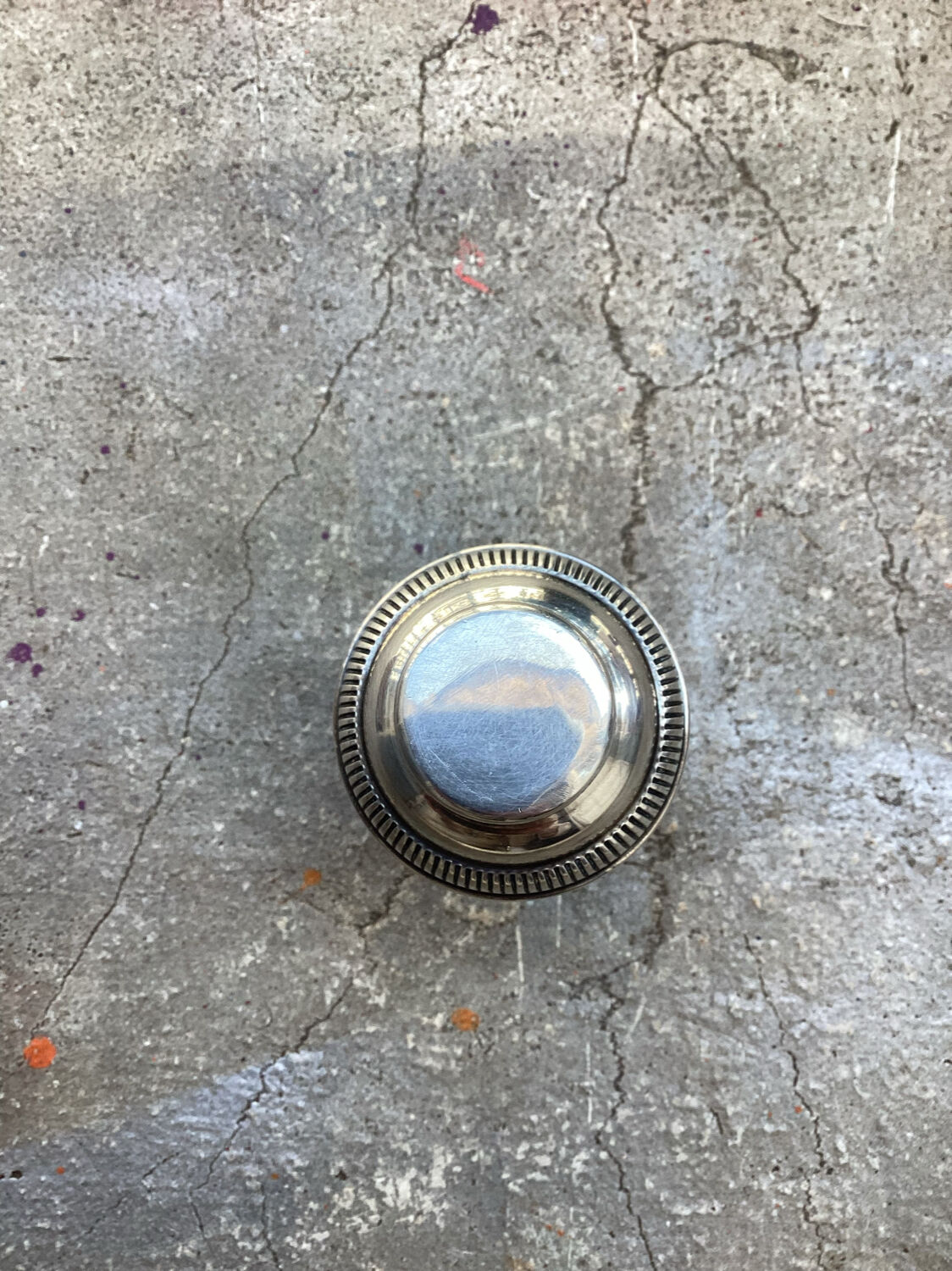 Antique shaker in silver metal hallmarked Art Deco style