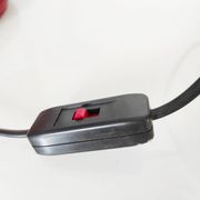 Lampe vintage rouge, 30,5 cm de haut