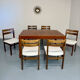 Lot de 6 chaises palissandre forme géométriques design italien 1960
