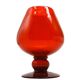 Vase, mid-century modern, red glass, designed by J. Słuczan-Orkusz, Poland, 1970s