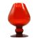 Vase, mid-century modern, red glass, designed by J. Słuczan-Orkusz, Poland, 1970s