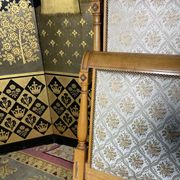 Directoire style upholstered bed