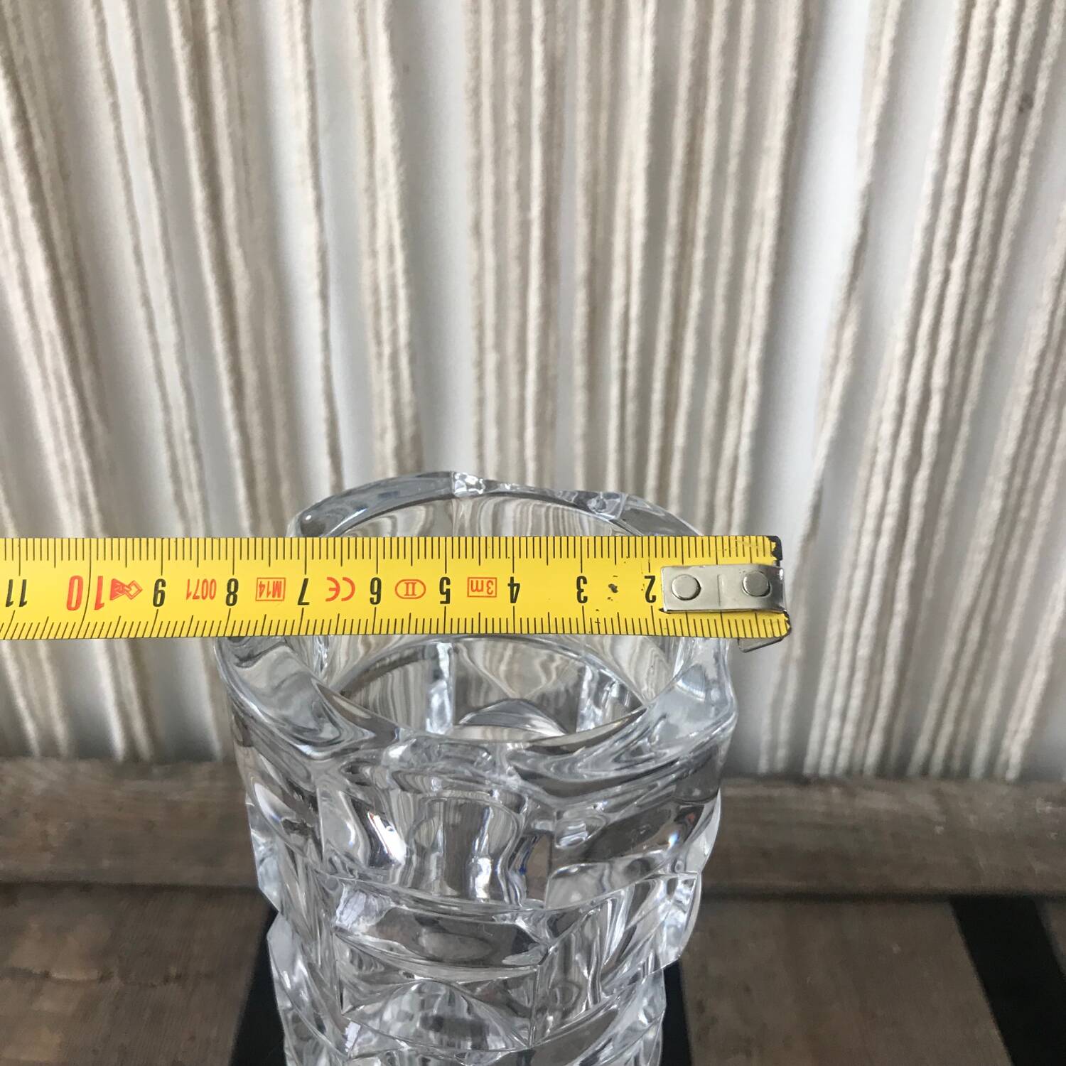 Pressed molded glass vase