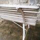 Banc de jardin à lattes vintage