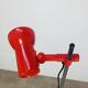 Miwi red metal spot floor lamp, vintage
