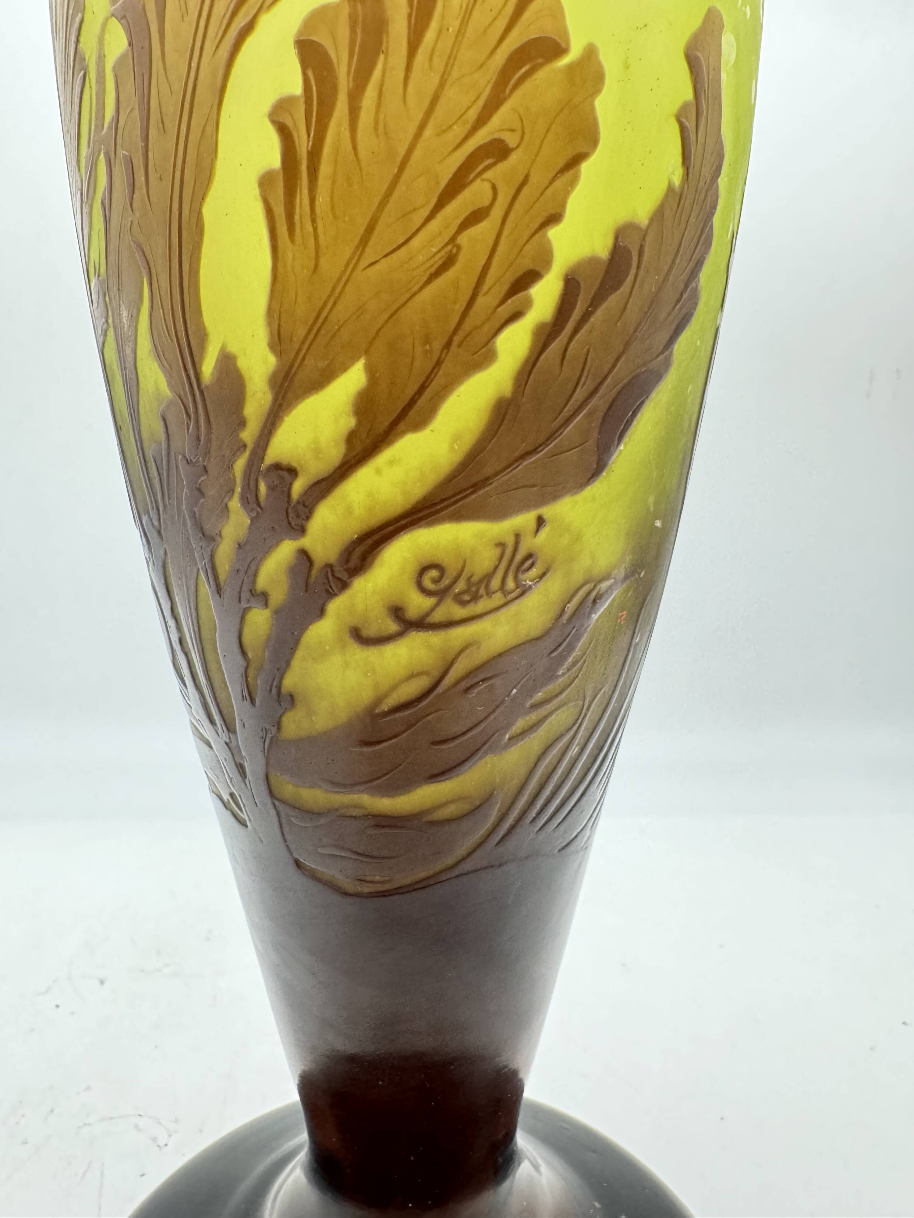 Emile galle glass vase