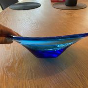Cobalt blue bowl or catchall in Scandinavian design.