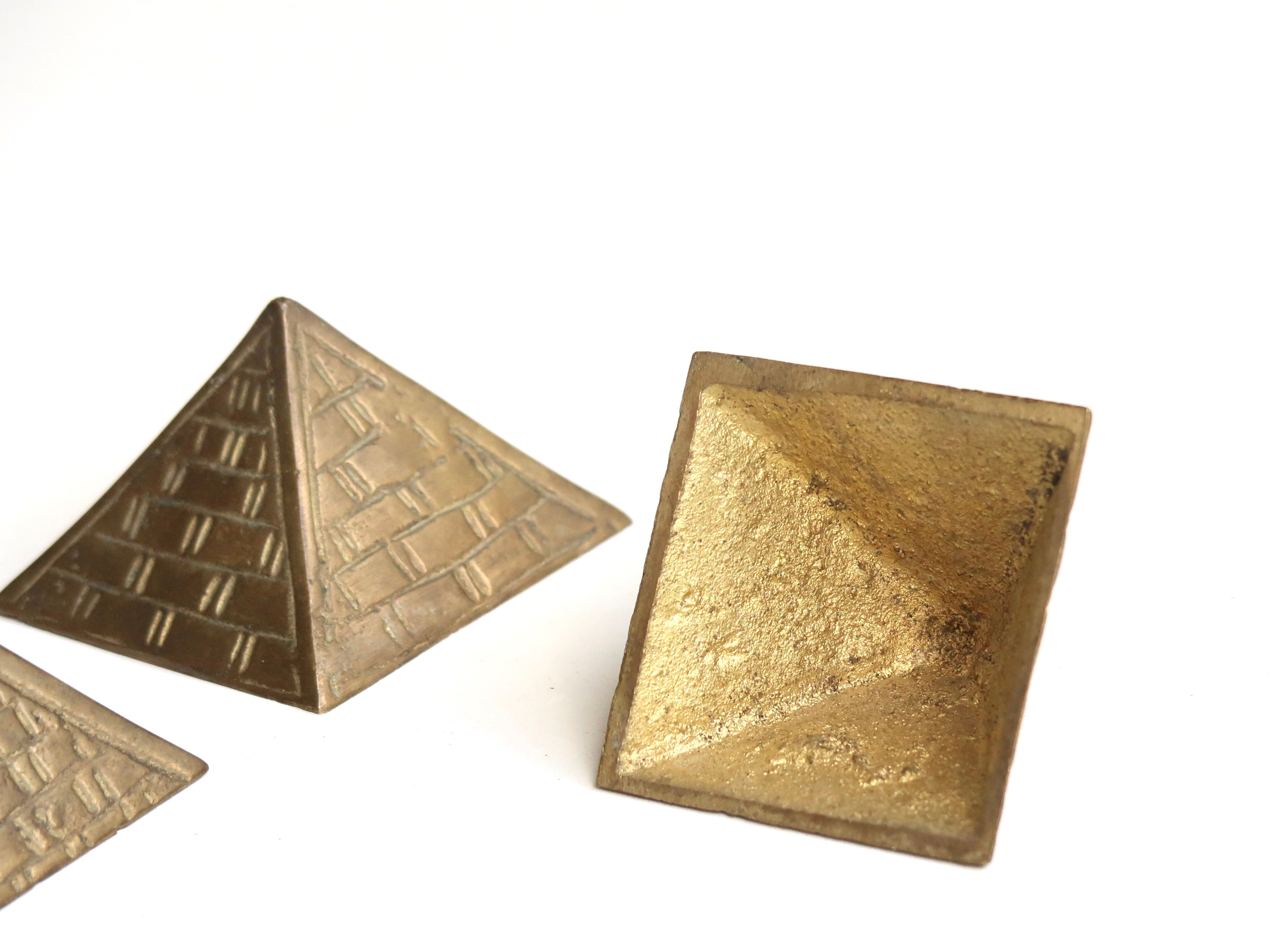 Brass pyramid paper press, 70s