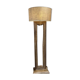 Walnut wood floor lamp