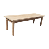 Solid oak farm table 1 rough wood drawer