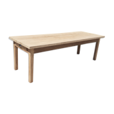Solid oak farm table 1 rough wood drawer