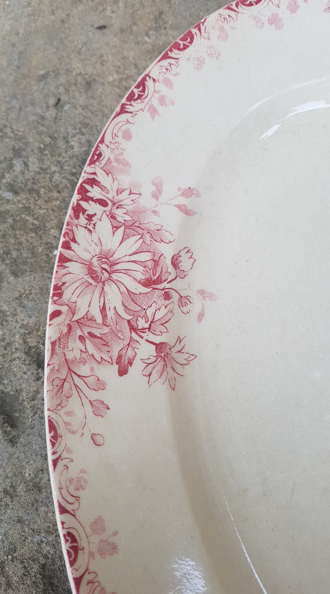 Flat Oval Gien model Autumn Flowers