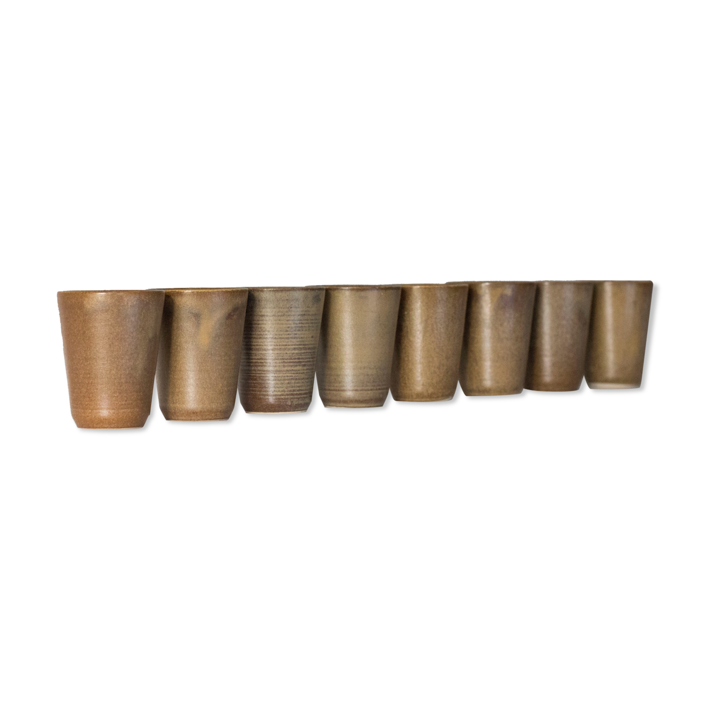 Set of 8 Digoin sandstone glasses