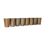 Set of 8 Digoin sandstone glasses