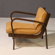 Koželka & Kropáček armchair, 1940s, silver medal – Milan Triennale 1946, restored bentwood frame