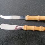 Bamboo sleeve cheese knife set 1950
