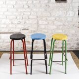 Set of 6 industrial high stools